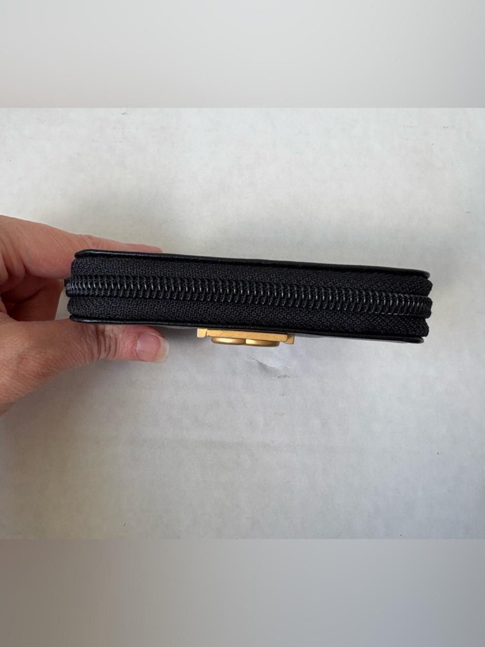 Chanel Black Leather Boy Zippered Coin Purse Card Holder Wallet Quilted Lambskin - Picture 2 of 10